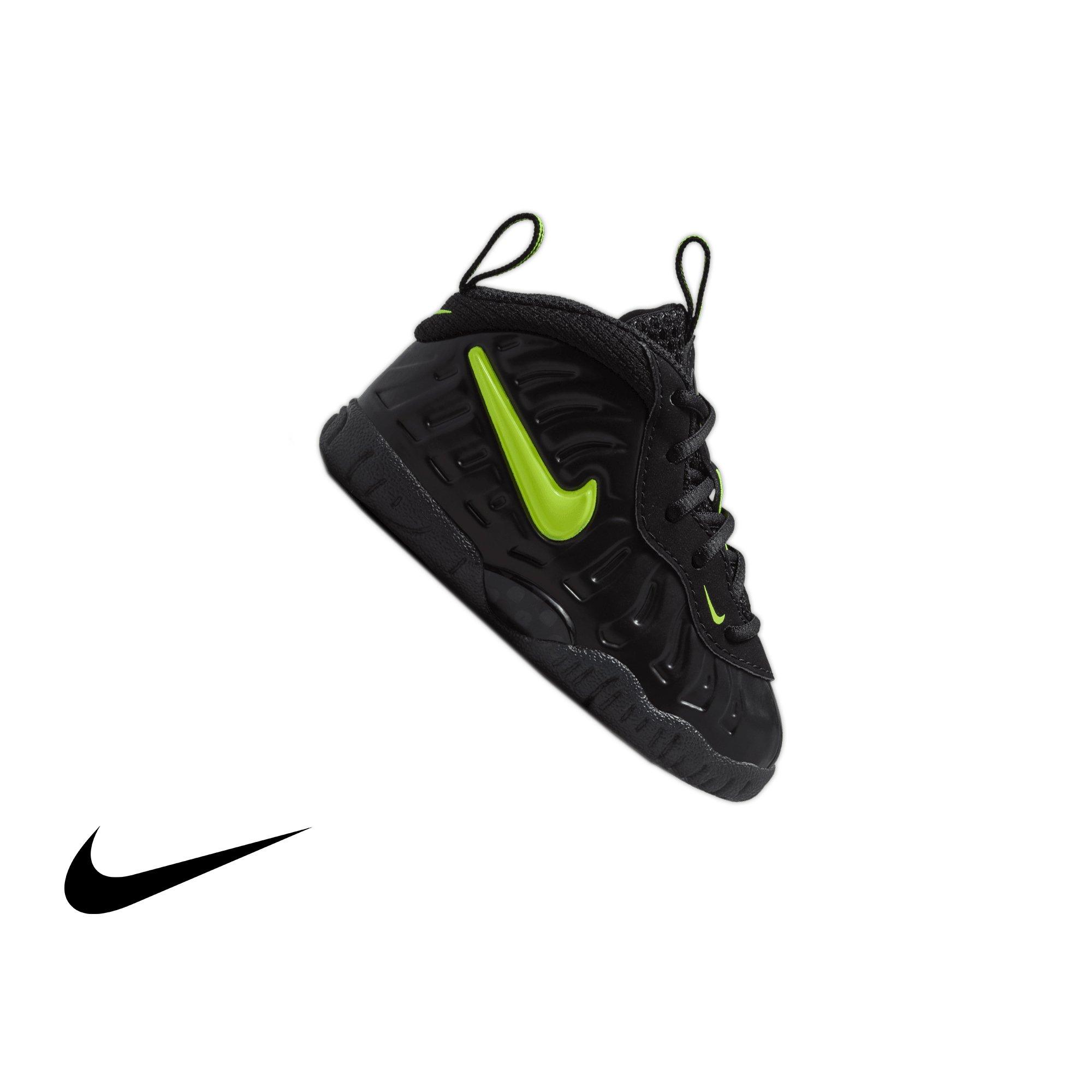 Nike Air Foamposite Pro "Voltage" Toddler Kids' Shoe - BLACK/YELLOW